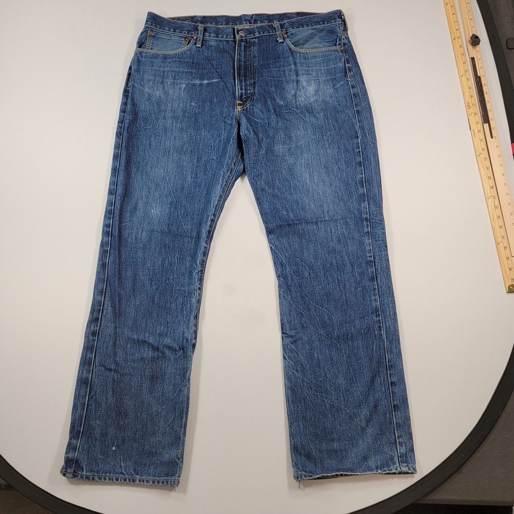 Polo Ralph Lauren Vintage 67‎ Jeans Mens 42x32 Blue Denim American Faded - Picture 2 of 14